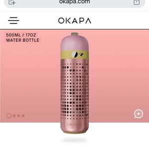 Okapa Pink and Gold Water Bottle